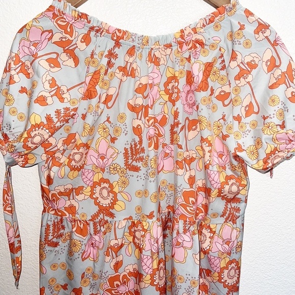 Unbranded Beautiful Short Sleeve Floral Boho Flowy Summer Dress NEW - Picture 9 of 9